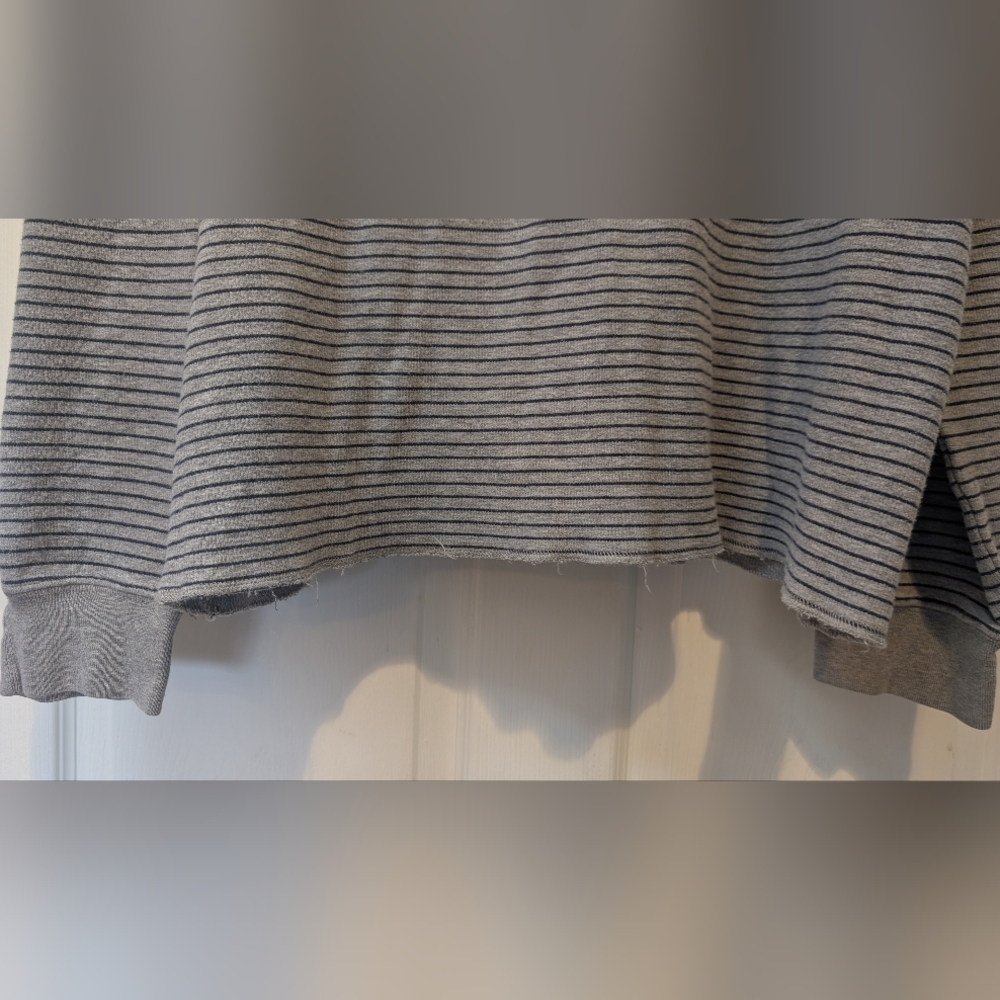 Polo Ralph Lauren Men's Gray Navy Striped Long Sleeve Shirt 100% Cotton Size XXL - Picture 12 of 13